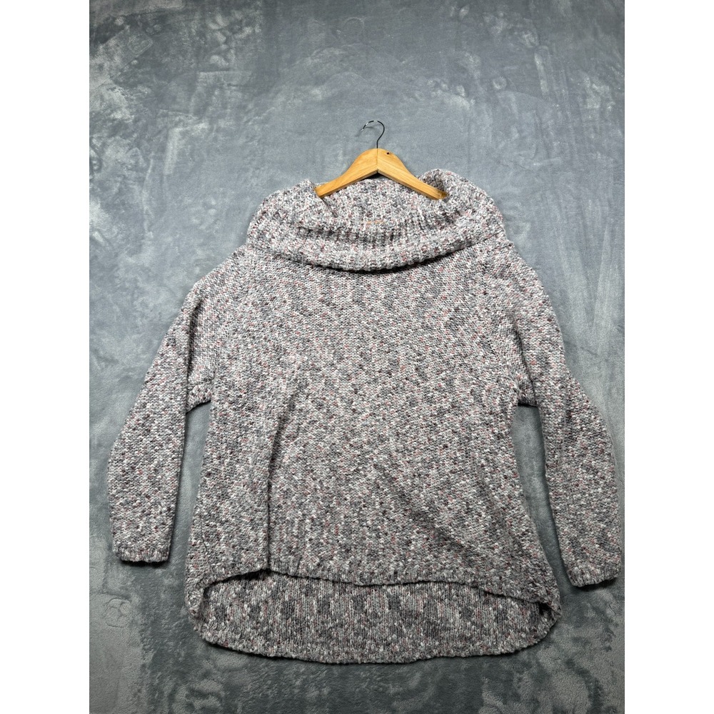 Lane Bryant Women 18/20 Multicolor Wool Blend Cowl Neck Loose Knit Sweater